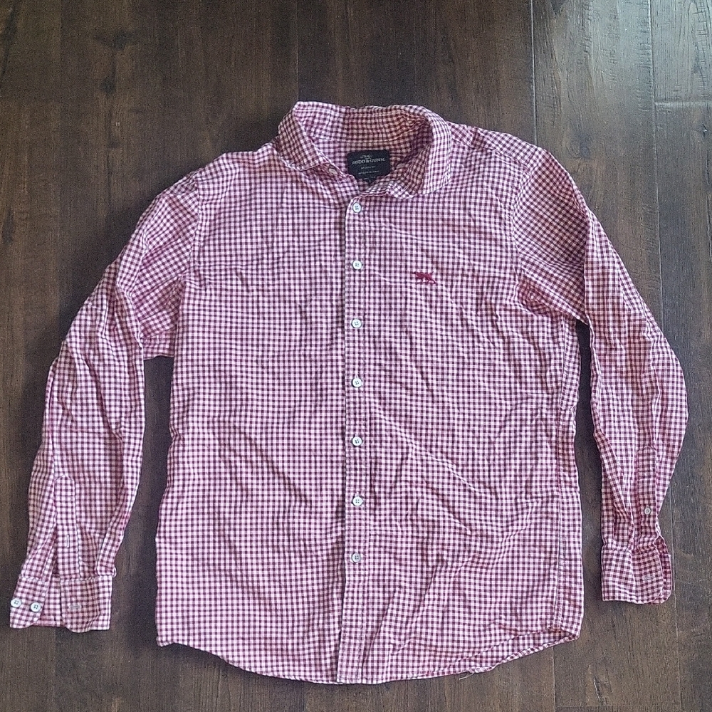 Rodd & Gunn Red Gingham Casual Shirt Sport Fit Men's LARGE
